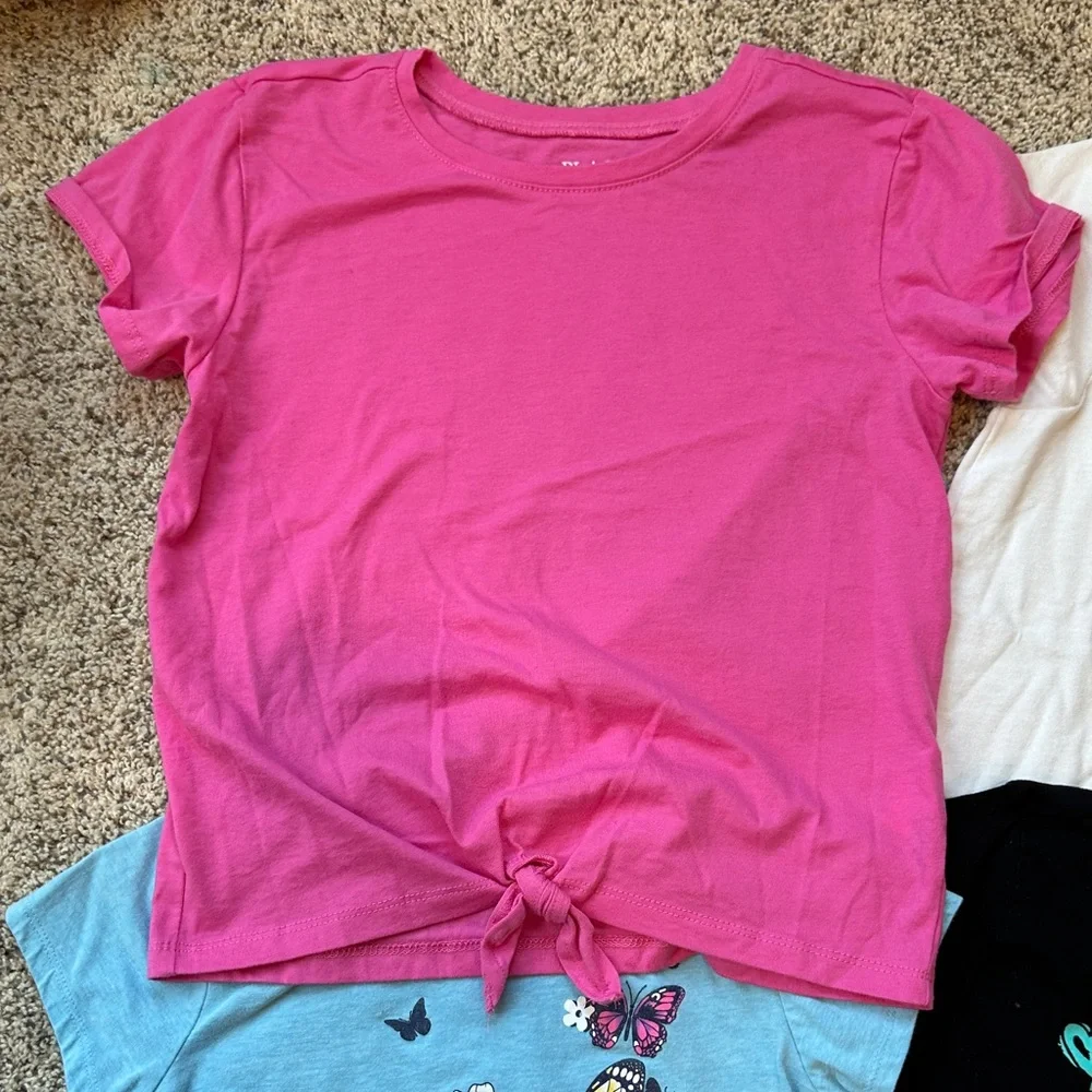 4 - Children’s Place Vibrant Graphic Tees - Pink, White, Blue, Black